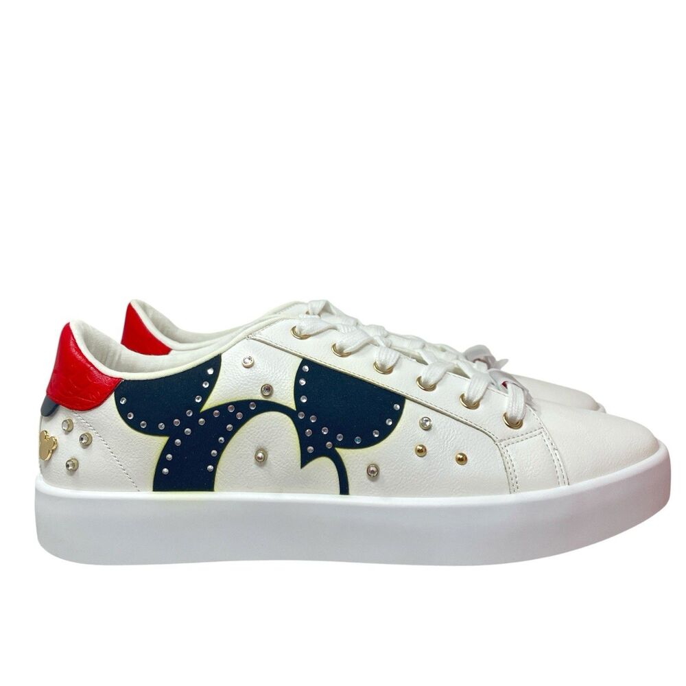Aldo x Disney Platform Sneakers Womens 11 White Mickey Mouse Rhinestone - Picture 15 of 15